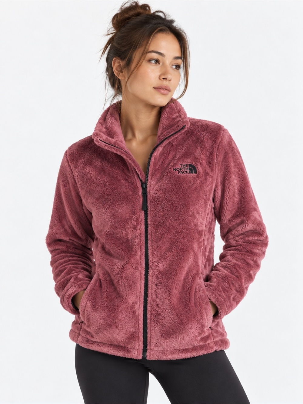 The North Face Women’s Plush Fleece Jacket — Dusty Rose